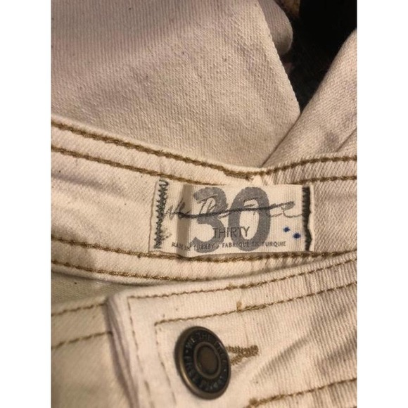 Free People Firecracker Flare Jeans Ivory 30 NEW - Picture 5 of 5